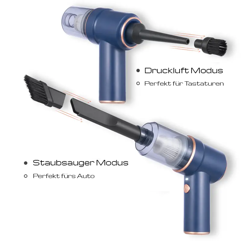 Quickcleaner™ | 2in1 Staubsauger und Druckluftpistole